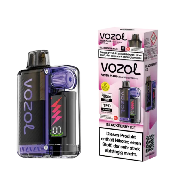 Vozol | Vista Plug 15K (TPD) | BLACKBERRY ICE | 20mg Nikotin