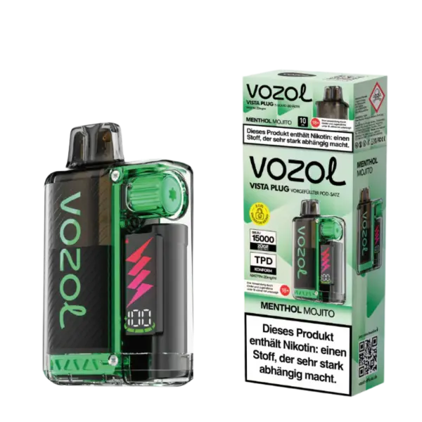 Vozol | Vista Plug 15K (TPD) | MENTHOL MOJITO | 20mg Nikotin