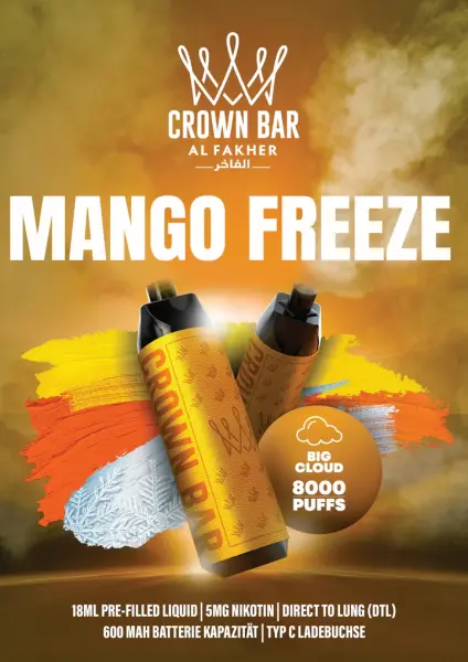 Al Fakher Vape | Mango Freeze | 8000 Züge | Nikotin 5 %