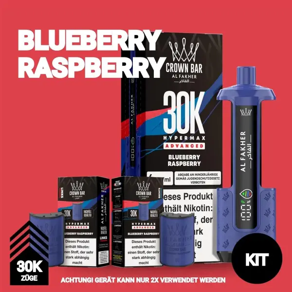 Al Fakher | Hypermax 30K Kit | Blueberry Raspberry