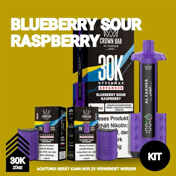 Al Fakher | Hypermax 30K Kit | Blueberry Sour Raspberry