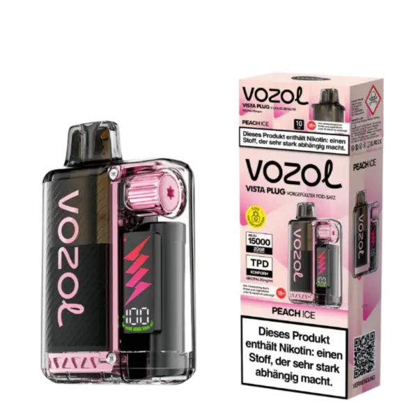Vozol | Vista Plug 15K (TPD) | PEACH ICE | 20mg Nikotin